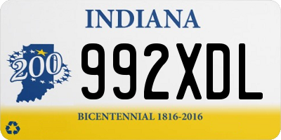 IN license plate 992XDL