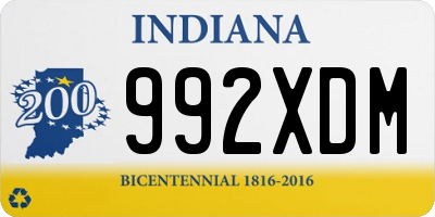 IN license plate 992XDM