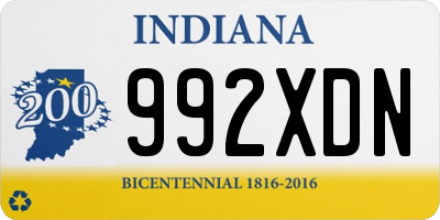 IN license plate 992XDN