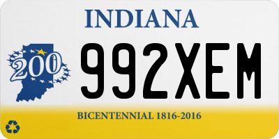 IN license plate 992XEM