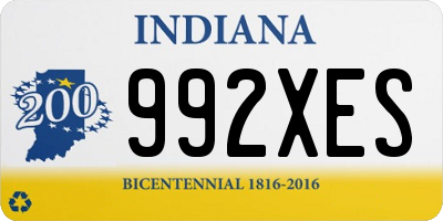 IN license plate 992XES