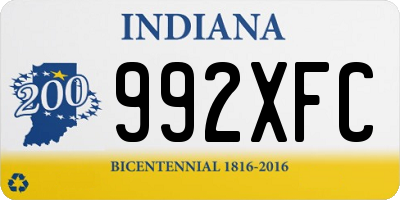 IN license plate 992XFC