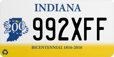 IN license plate 992XFF