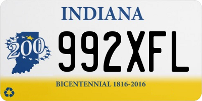 IN license plate 992XFL