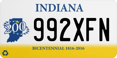 IN license plate 992XFN