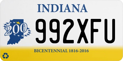 IN license plate 992XFU