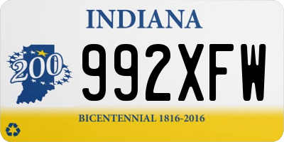 IN license plate 992XFW