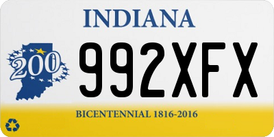 IN license plate 992XFX