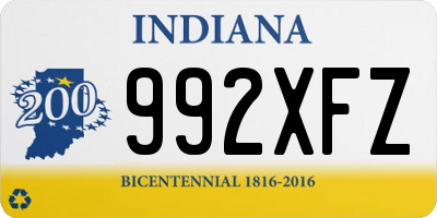 IN license plate 992XFZ