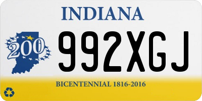 IN license plate 992XGJ