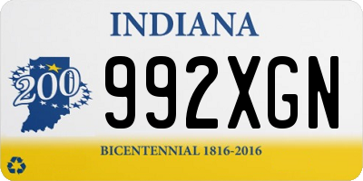 IN license plate 992XGN