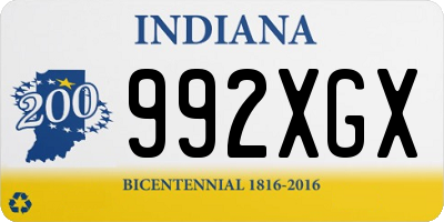 IN license plate 992XGX