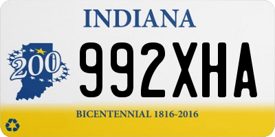 IN license plate 992XHA