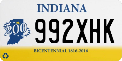 IN license plate 992XHK