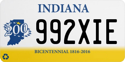 IN license plate 992XIE