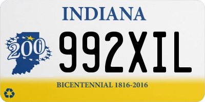 IN license plate 992XIL