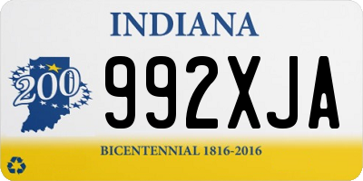 IN license plate 992XJA