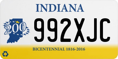 IN license plate 992XJC