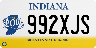 IN license plate 992XJS
