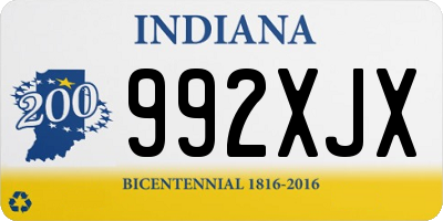 IN license plate 992XJX