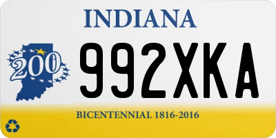 IN license plate 992XKA