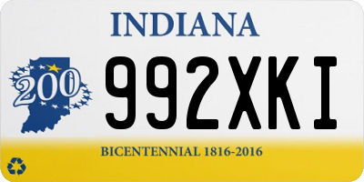 IN license plate 992XKI