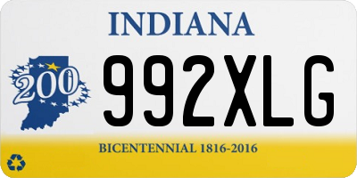 IN license plate 992XLG