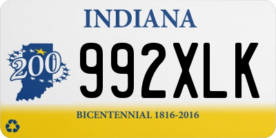 IN license plate 992XLK