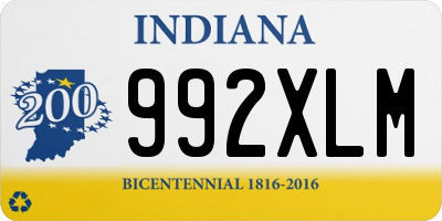 IN license plate 992XLM