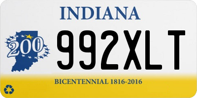 IN license plate 992XLT