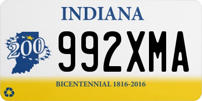 IN license plate 992XMA