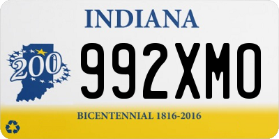 IN license plate 992XMO