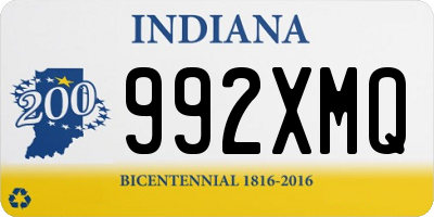 IN license plate 992XMQ