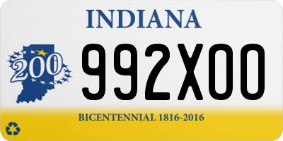 IN license plate 992XOO