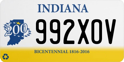 IN license plate 992XOV