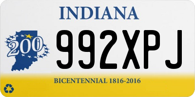 IN license plate 992XPJ