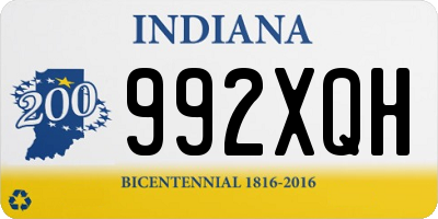 IN license plate 992XQH