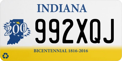 IN license plate 992XQJ