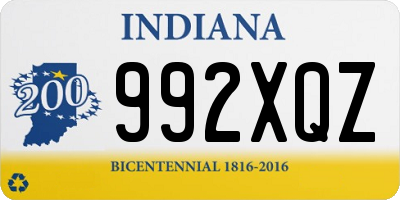 IN license plate 992XQZ