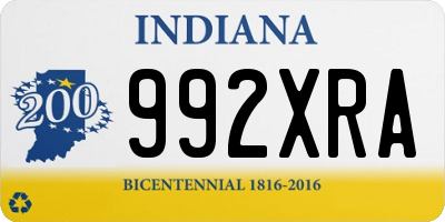 IN license plate 992XRA