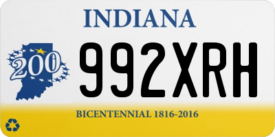 IN license plate 992XRH