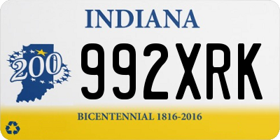 IN license plate 992XRK