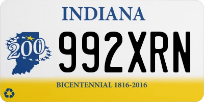 IN license plate 992XRN