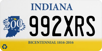 IN license plate 992XRS