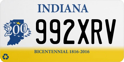 IN license plate 992XRV