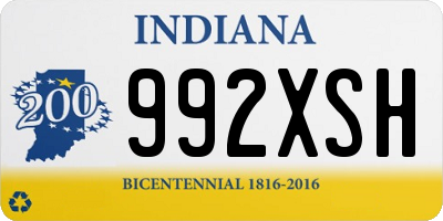 IN license plate 992XSH