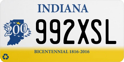 IN license plate 992XSL