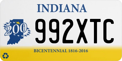 IN license plate 992XTC