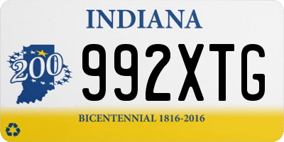 IN license plate 992XTG