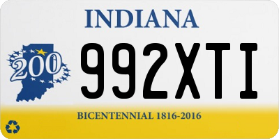 IN license plate 992XTI